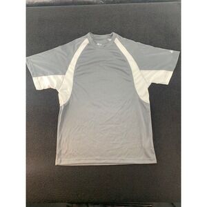 Badger‎ Sport Youth T Shirt Gray White Athletic Performance Tee Size 1